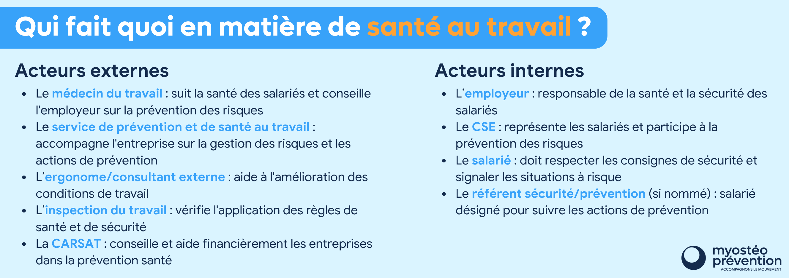 la loi santé au travail : quels acteurs