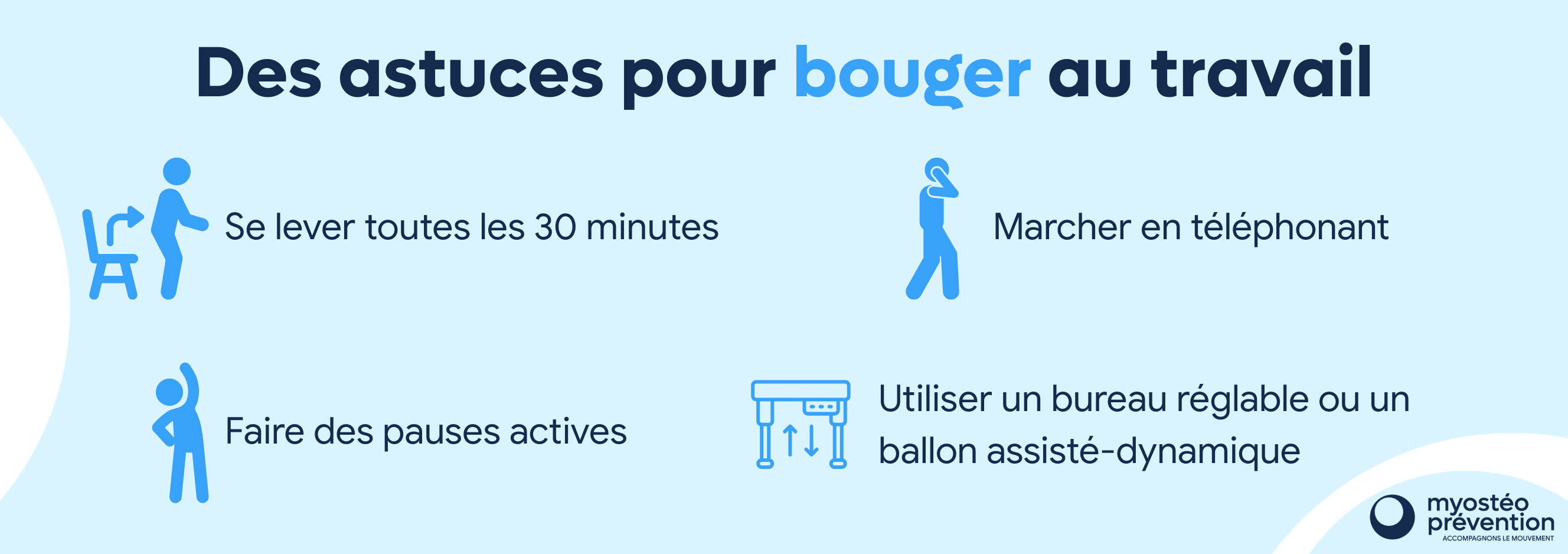 Des astuces simples pour lutter contre la sédentarité au travail